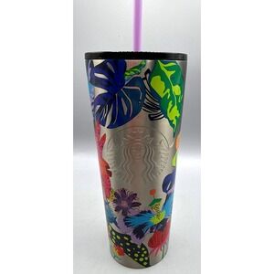 Starbucks 2023 Immersive Florals Tropical Stainless Steel Cold Cup Tumbler 24oz